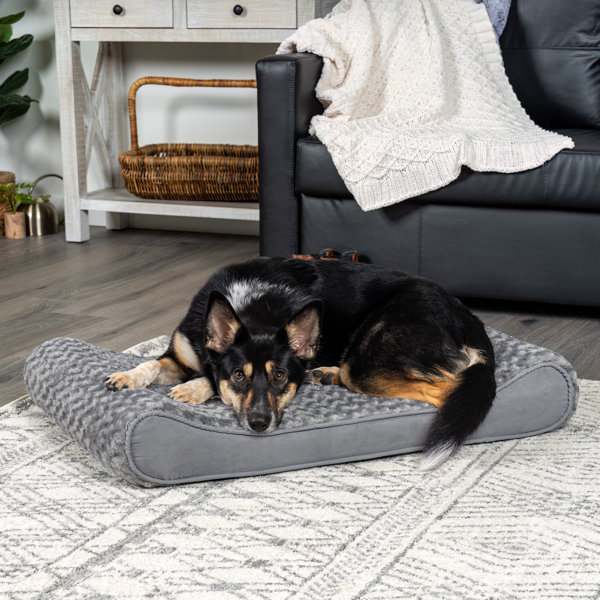 Precious Tails Taupe Canvas Cat Bed with Fleece Interior & Zipper